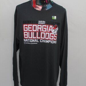 Georgia Bulldogs Gray 2021 College Football National Championship XL Tshirt NWT